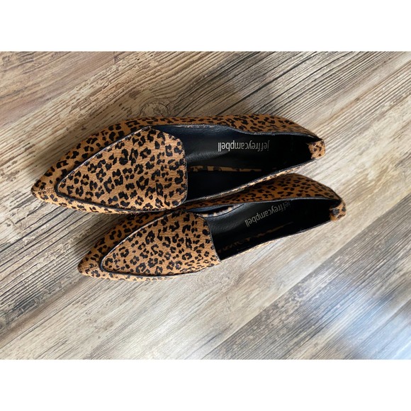Jeffrey Campbell Viona Cow Fur Cheetah Slip On, Size 5 - Picture 3 of 4